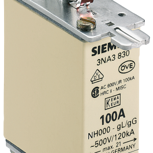 LV HRC fuse link, NH000, In: 100 A, gG, Un AC: 500 V, Un DC: 250 V, ...