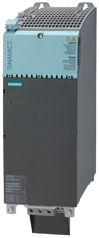 SINAMICS S120 BASIC LINE MODULE INPUT: 3PH 380-480V, 50/60HZ OUTPUT: DC 600V, 67 A, 40KW FRAME SIZE: BOOKSIZE INTERNAL AIR COOLING INCL. DRIVE-CLIQ CA